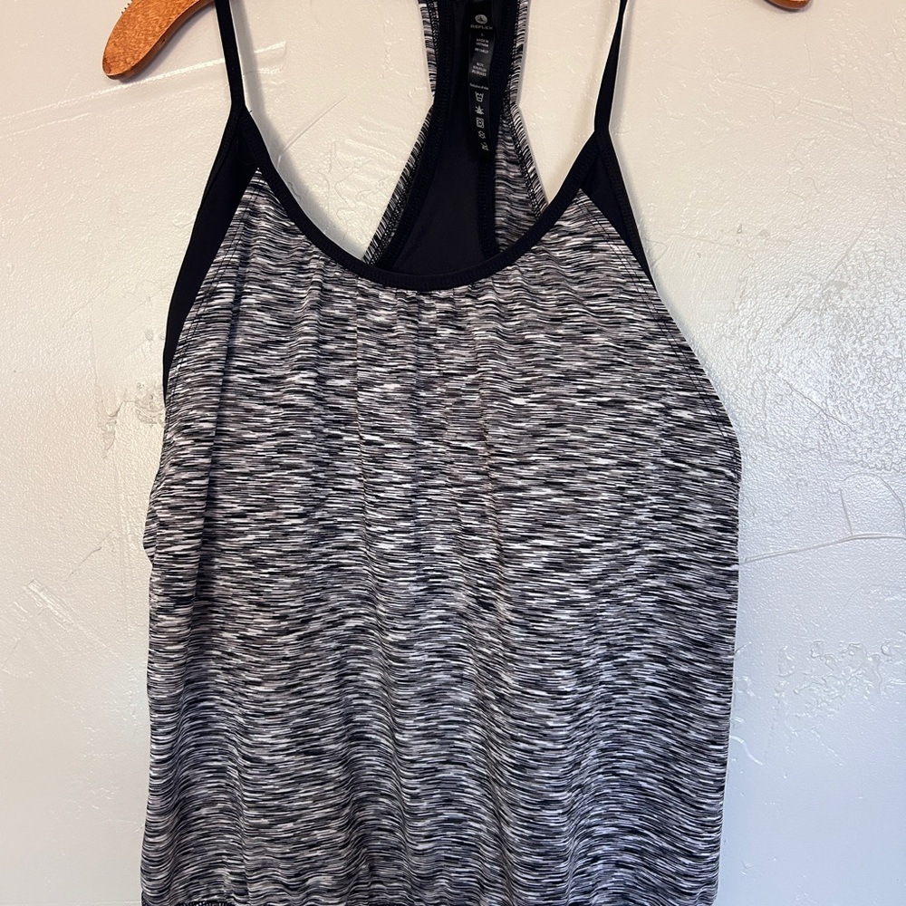 Reflex Black and Gray Camisole Top